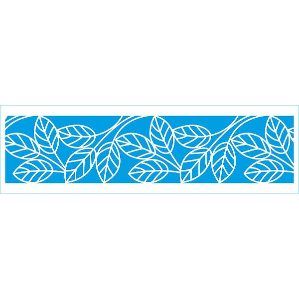 Stencil - STE-452 – Barrado Folhas - 28x8cm