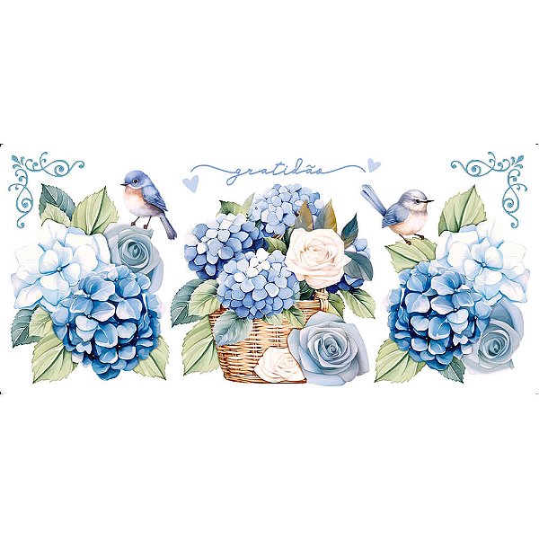 Transfer Têxtil Termocolante - Barra – Lili Hortênsias - TTB5L-002 - 27,5cm x 12cm