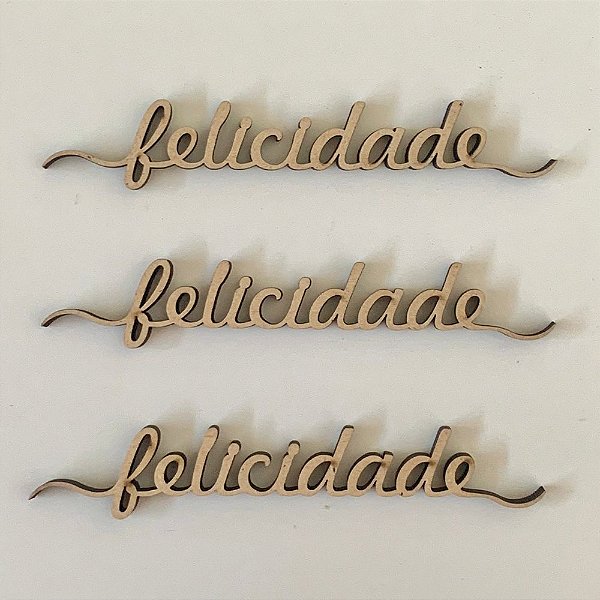 Kit Aplique Com 3 Palavras Felicidade R1517