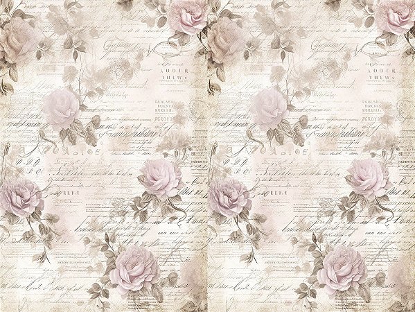 Papel De Seda  - ES68 - Coleção Estamparia Floral 40x30cm