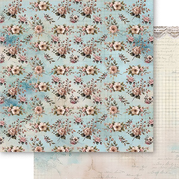 Papel para Scrapbook - SD-1376 - Coleção Conjunto Aconchego – Floral