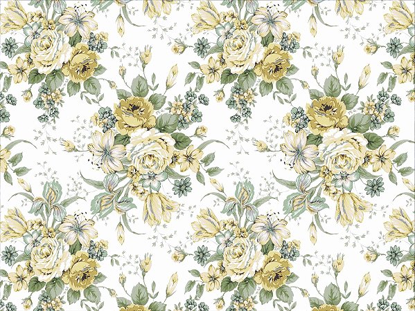 Papel De Seda - ES89 - Coleção Estamparia Floral 40x30cm