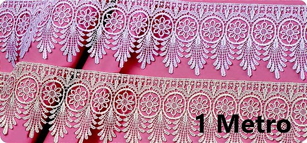 GP051 - 050 - Guipir - 8,0cm larg. - Marfim - 1 metro