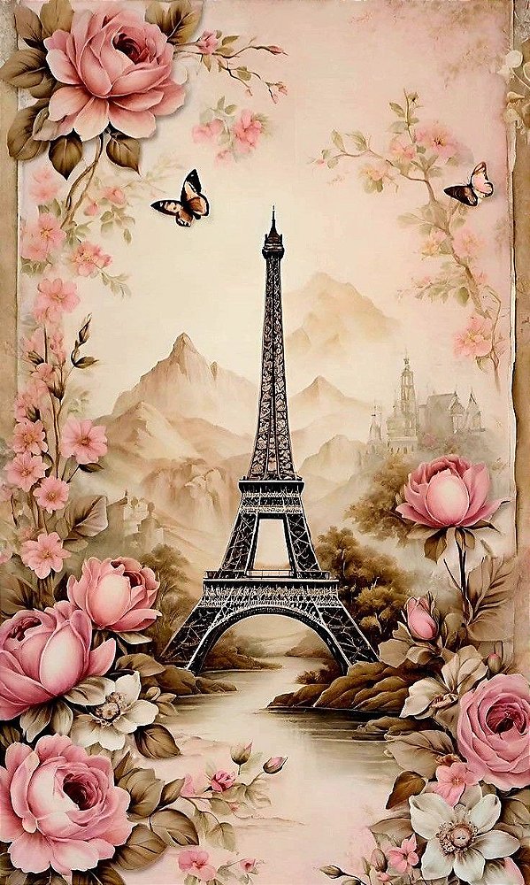 Papel Torre Eifel copyart 13,5 x 22,6cm