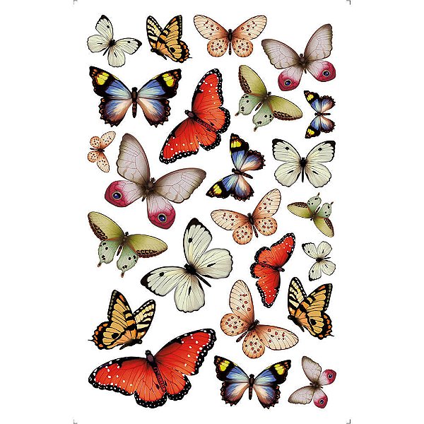 Transfer de Imagem - TIS-076- Small - Borboletas