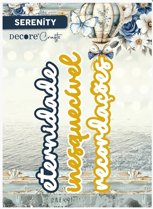 Aplique acrilico - Palavras - Serenity