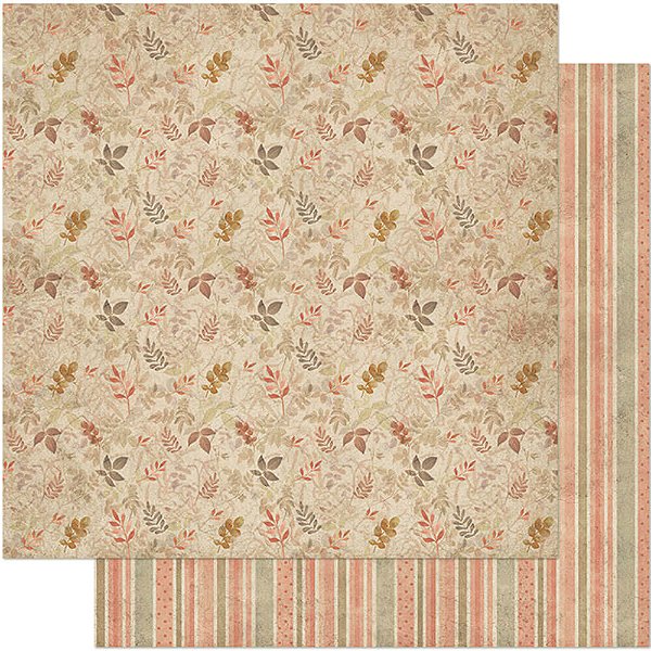 Papel para Scrapbook - SD-0721 - Folhas e Listras