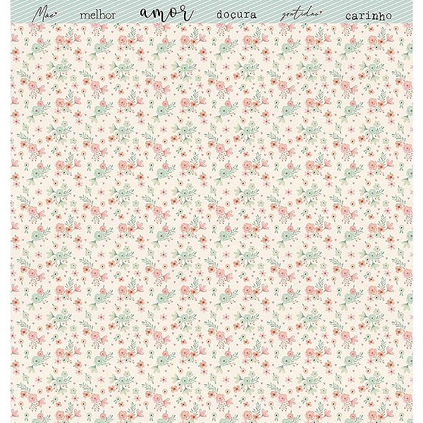 Papel para Scrapbook - SD-1190 - Coleção Mãe Aquarela