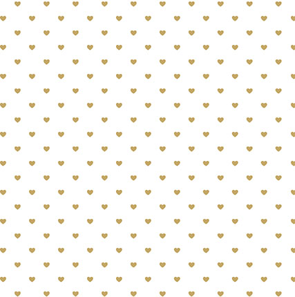 Papel Scrapbook - SH30-047 - Hot Stamping - Coração Branco Dourado