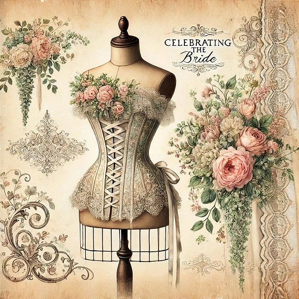Papel Celebrating the Bride copyart 18x18