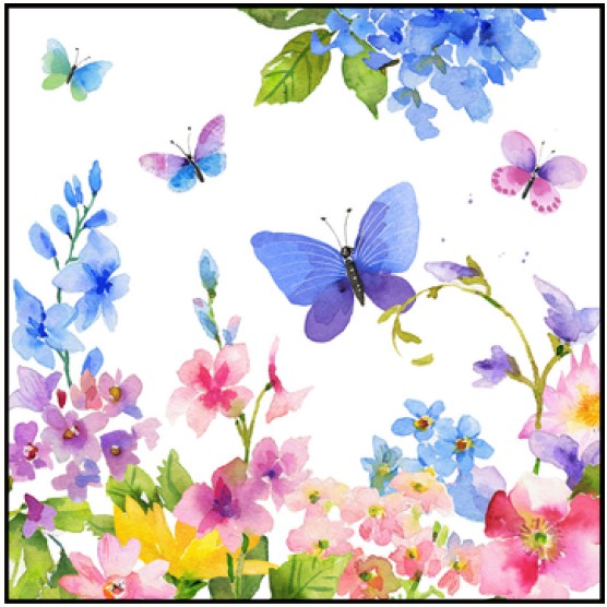 Guardanapo - 1333263 - Blue Spring - 33x33cm