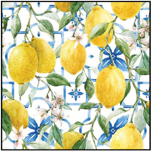 Guardanapo - 13319660 - Mediterranean Lemon - 33x33cm