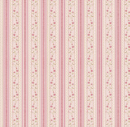 Papel para Scrapbook - SBB-089 - Estampa Básica - Listrado com Rosinhas