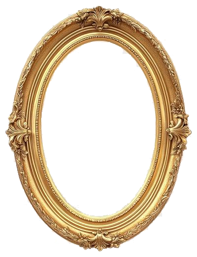 Moldura Oval Copyart ouro