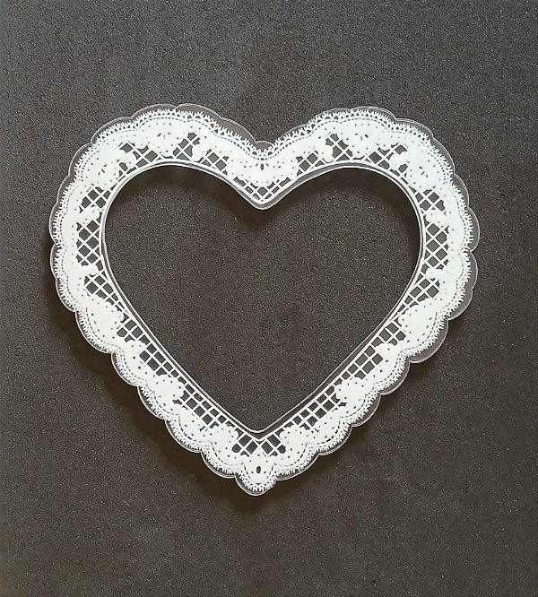 Moldura Acrílica Com DTF - MOL003 - Coração