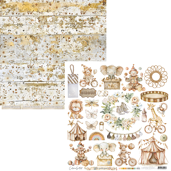 Bloco Papel de Scrapbook Dupla Face - LEP00 - Le Petit Poa - 9 folhas