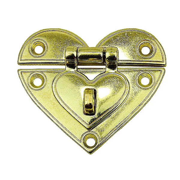 Fecho formato Coracao Latonado -16355