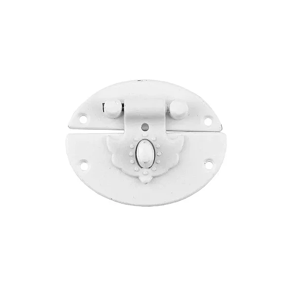 Fecho Oval Pequeno Branco - 13224