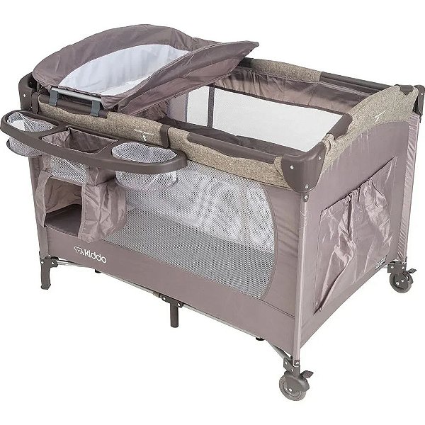 Berço Cercado Kiddo Gaia Bege Cappuccino