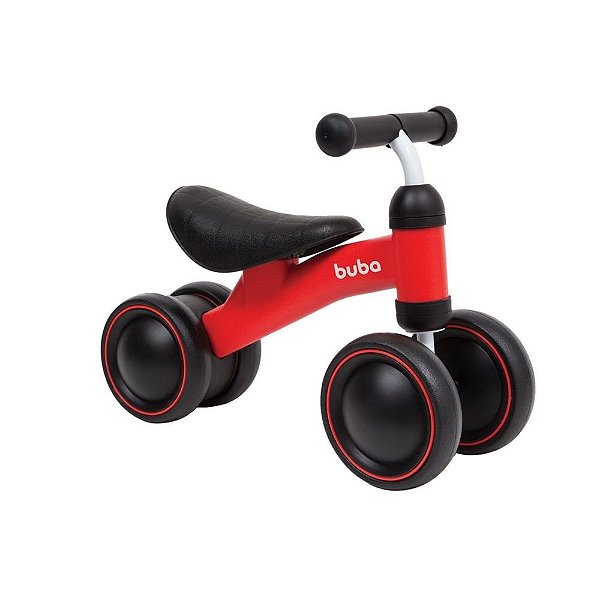 Bicicleta de Equilíbrio 4 Rodas Vermelho Buba