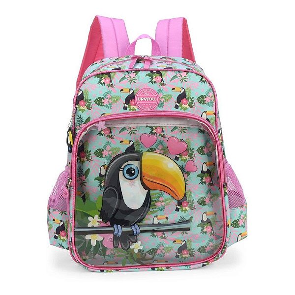 Mochila Escolar Grande Tucano Up4You Rosa