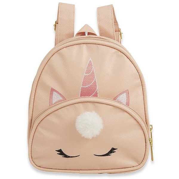 Mochila Fun Unicórnio Bege Hug