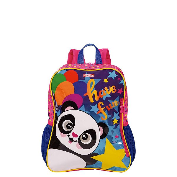 Mochila Escolar Panda Sestini Colorido