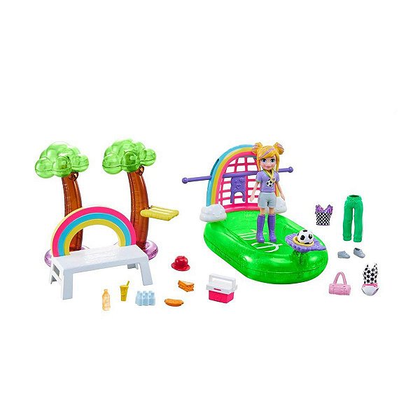 Boneca Polly Pocket Atividades Esportivas Conjunto Futebol