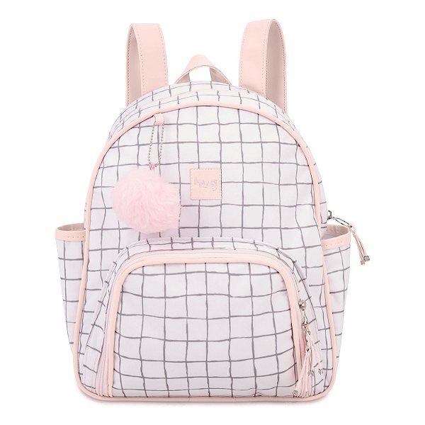 Mochila de Maternidade Hug Grid Rosa