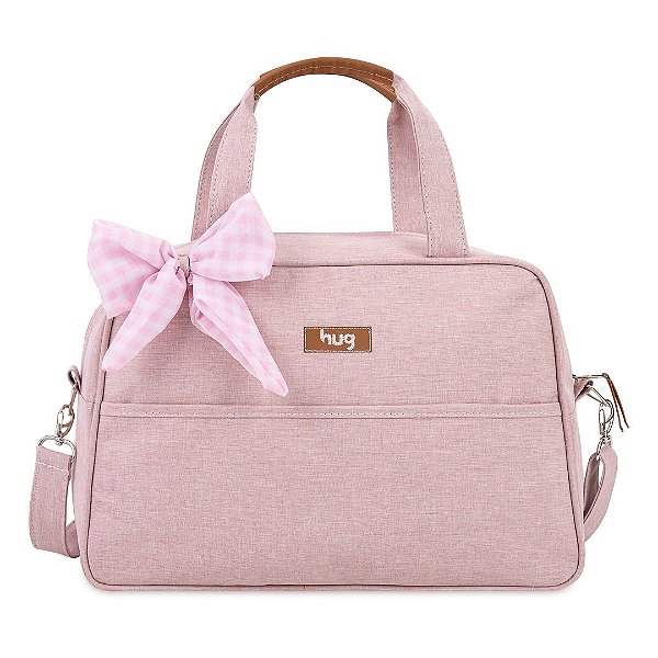 Bolsa de Maternidade Hug Média Mescla Rosa