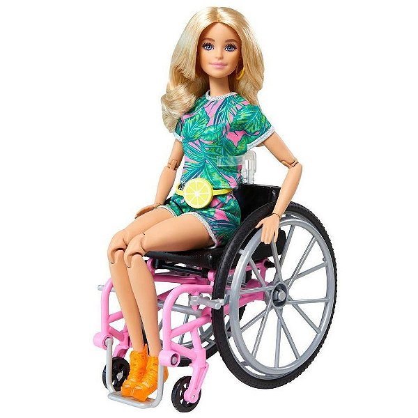 Barbie Articulada Mattel Loira Cadeira de Rodas