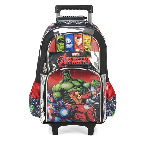 Mochila de Rodinhas Luxcel Avengers Preto