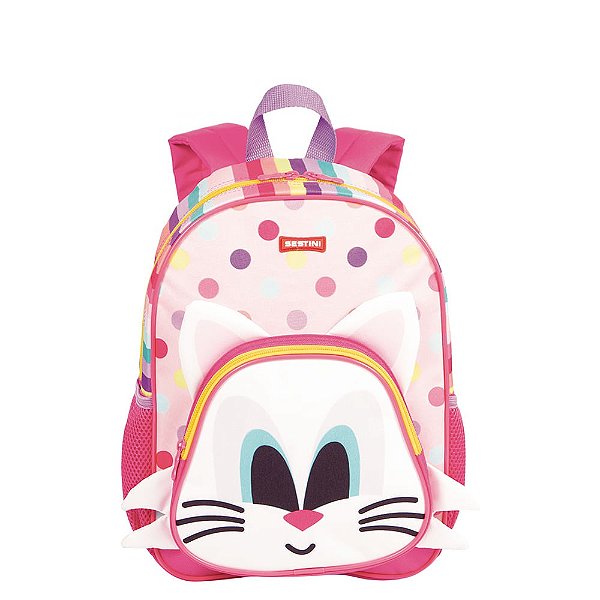 Mochila Escolar de Costas Sestini Média X Cat 2 Rosa