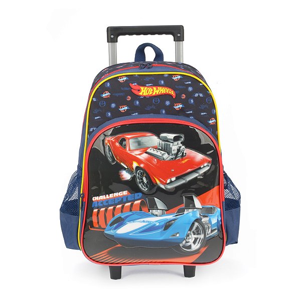 Mochila de Rodinhas Luxcel Hot Wheels Azul