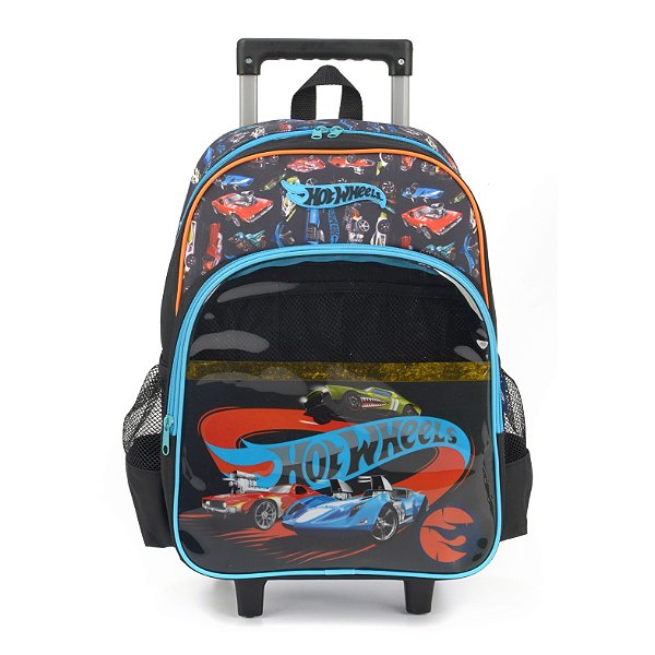 Mochila de Rodinhas Luxcel Hot Wheels Preto