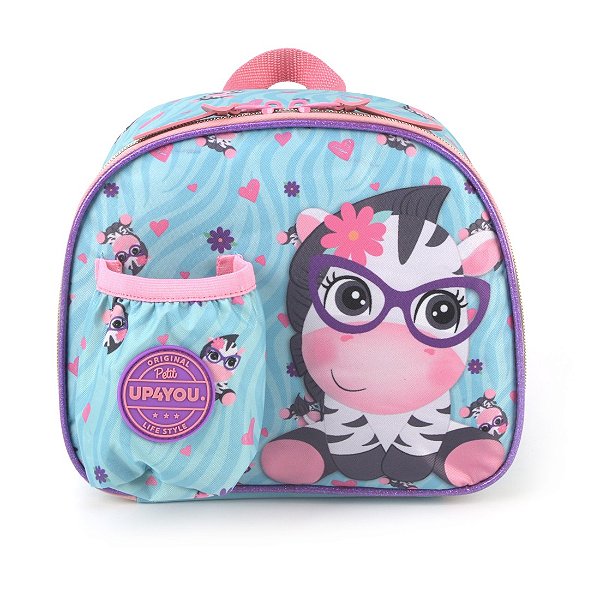 Lancheira Escolar Luxcel Up4You Zebra Azul