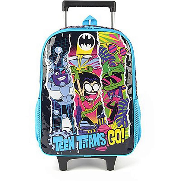 Mochila de Rodinhas Sem Alça Teen Titans Go Luxcel Preto