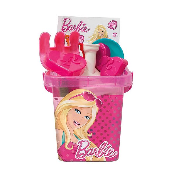 Baldinho de Praia Fun Barbie Fashion de Praia Rosa