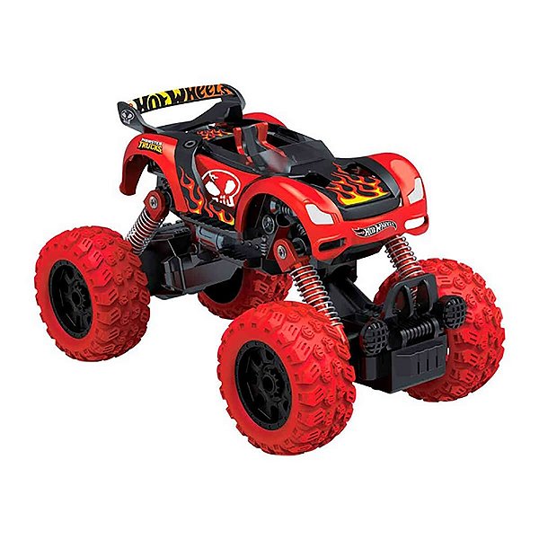 Carrinho Fun Hot Wheels Monte Seu Monster Truck Vermelho