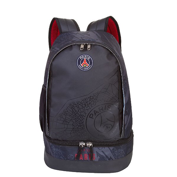 Mochila de Costas Sestini Com Porta Tênis PSG Preto