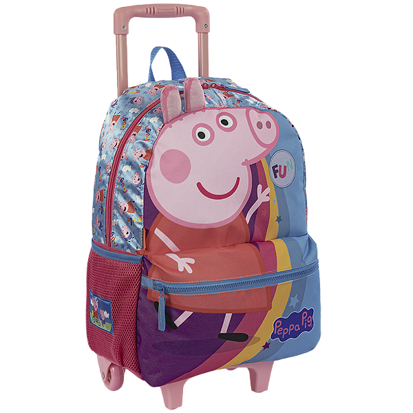 Mochila de Rodinhas Peppa M Plus Core Rosa