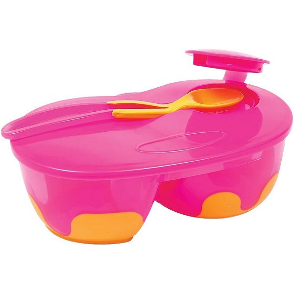 Kit Refeição Buba Com Divisória Rosa