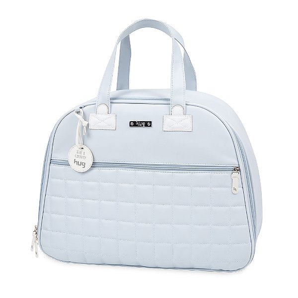 Bolsa de Maternidade Extra Grande Hug Quadriculada Azul