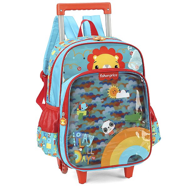 Mochila de Rodinhas Com Alça Luxcel Fisher-Price Verde