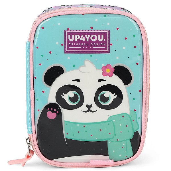 Estojo Box 100 Pens Luxcel Up4You Panda Verde
