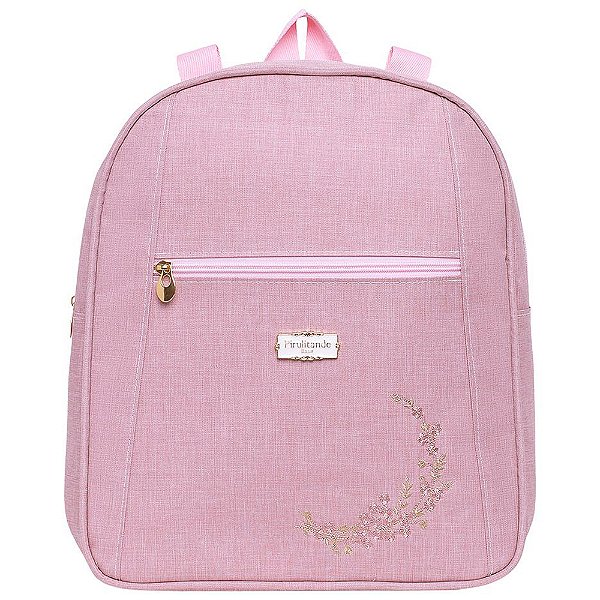 Mochila de Maternidade Pirulitando Baby Média Florir Rosa
