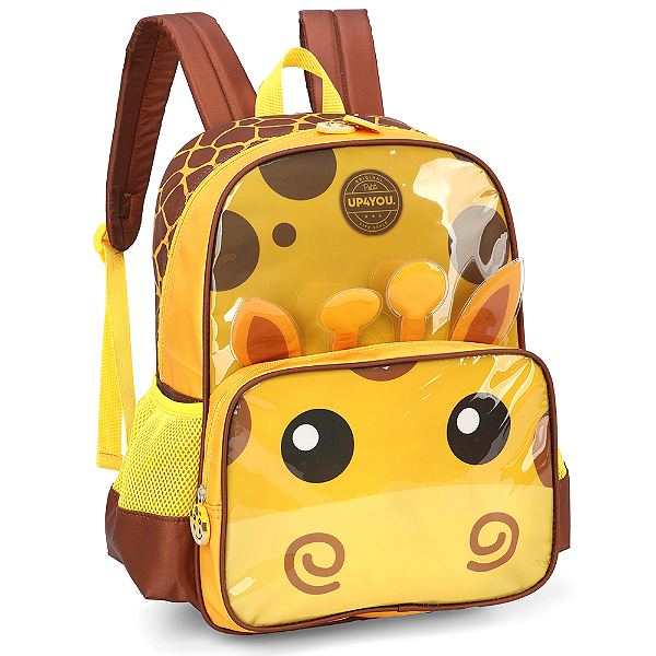Mochila Escolar de Costas Luxcel Up4You Girafa Amarelo