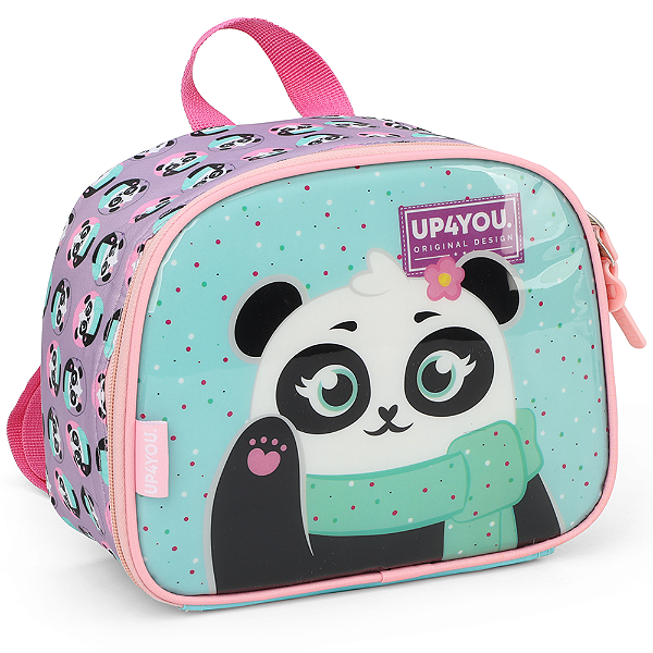 Lancheira Escolar Luxcel Up4You Panda Verde
