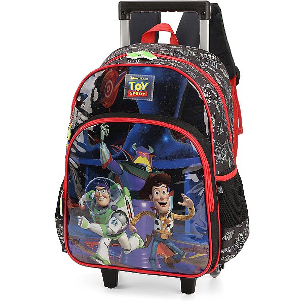 Mochila de Rodinhas Com Alça Luxcel Toy Story Preto