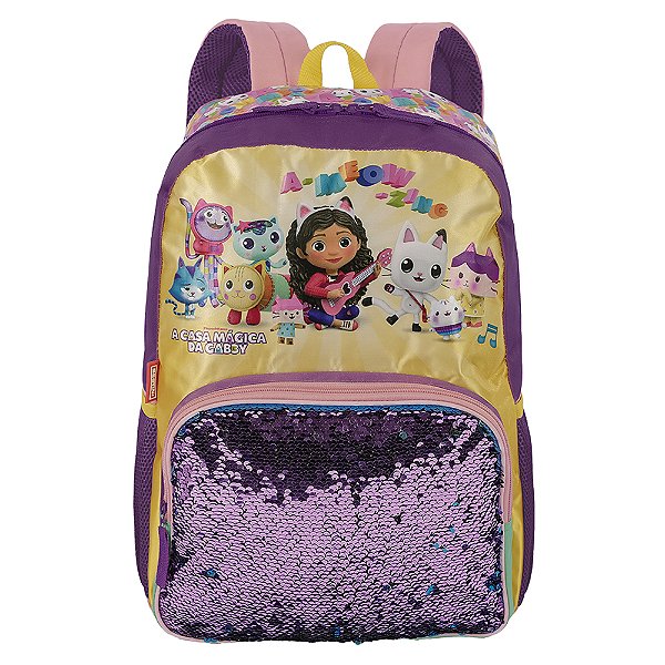 Mochila de Costas Sestini Gabby M Plus Meow Colorido